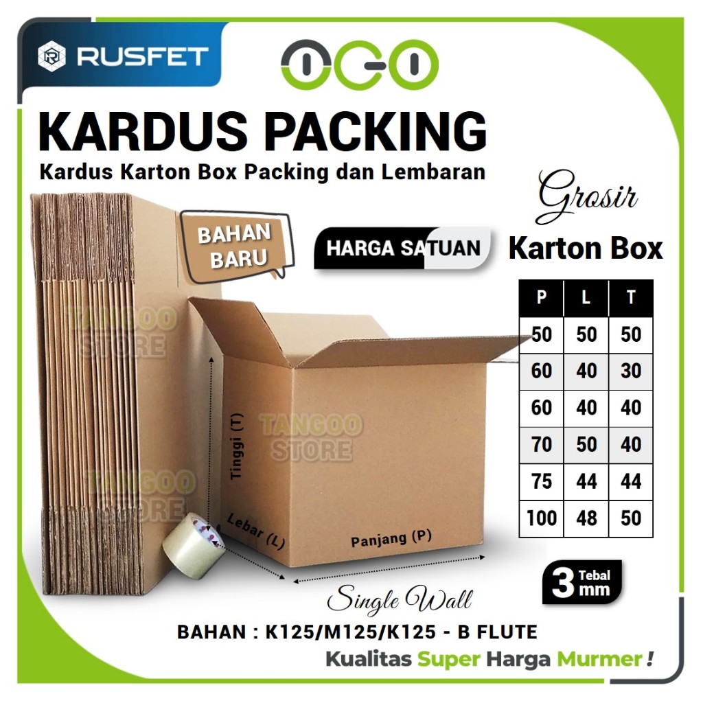 Jual Kardus Packing Rusfet / Dus Karton Box / Kardus Packing Baru ...