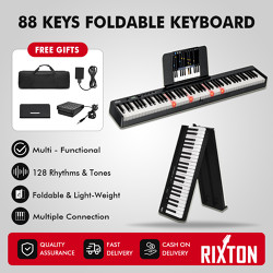 RIXTON Portable Digital Piano 88/61 Keys Foldable Piano Keyboard Electric Keyboard Bluetooth Connection