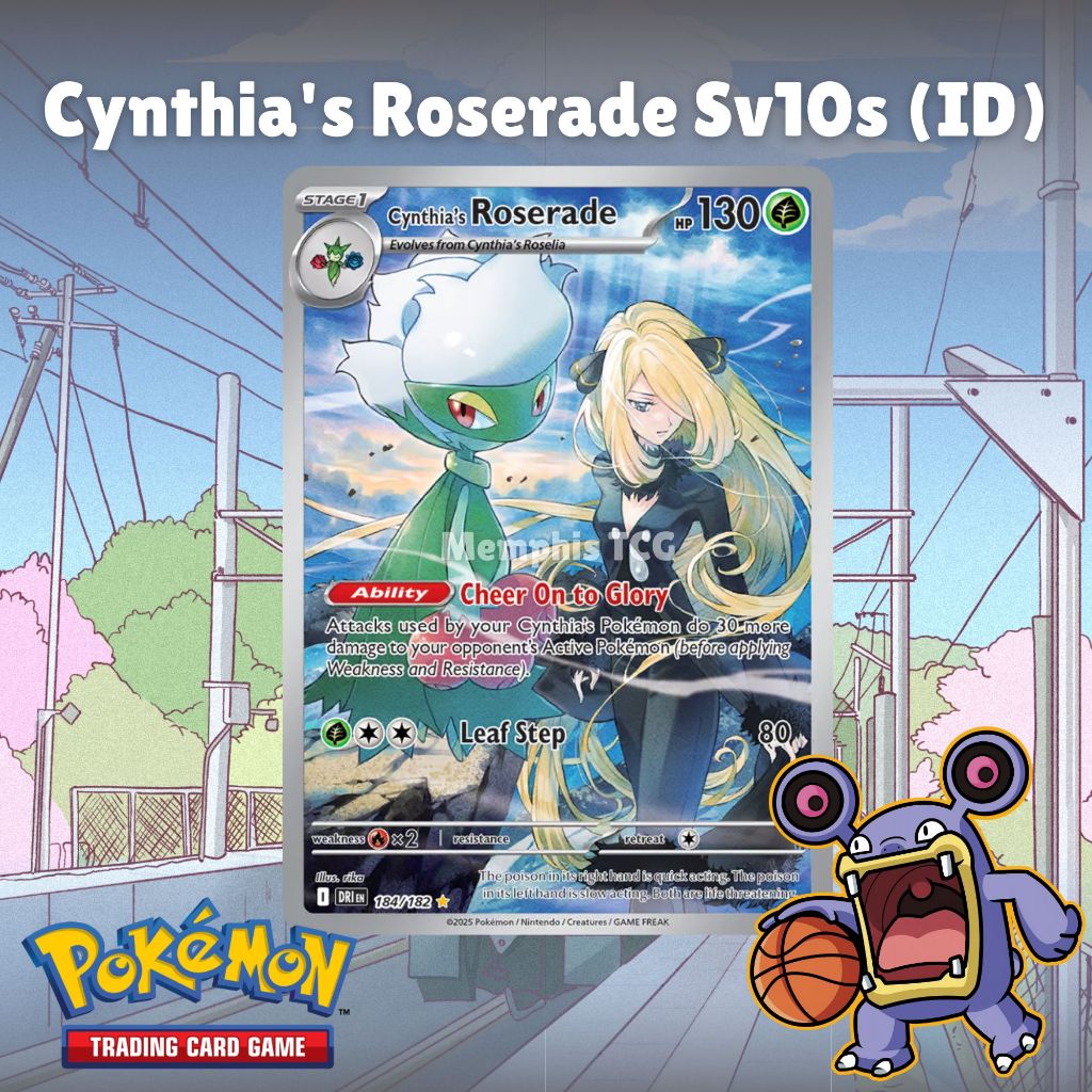 Jual Cynthia's Roserade 139/138 AR sv10S - Kartu Pokemon TCG Original ...