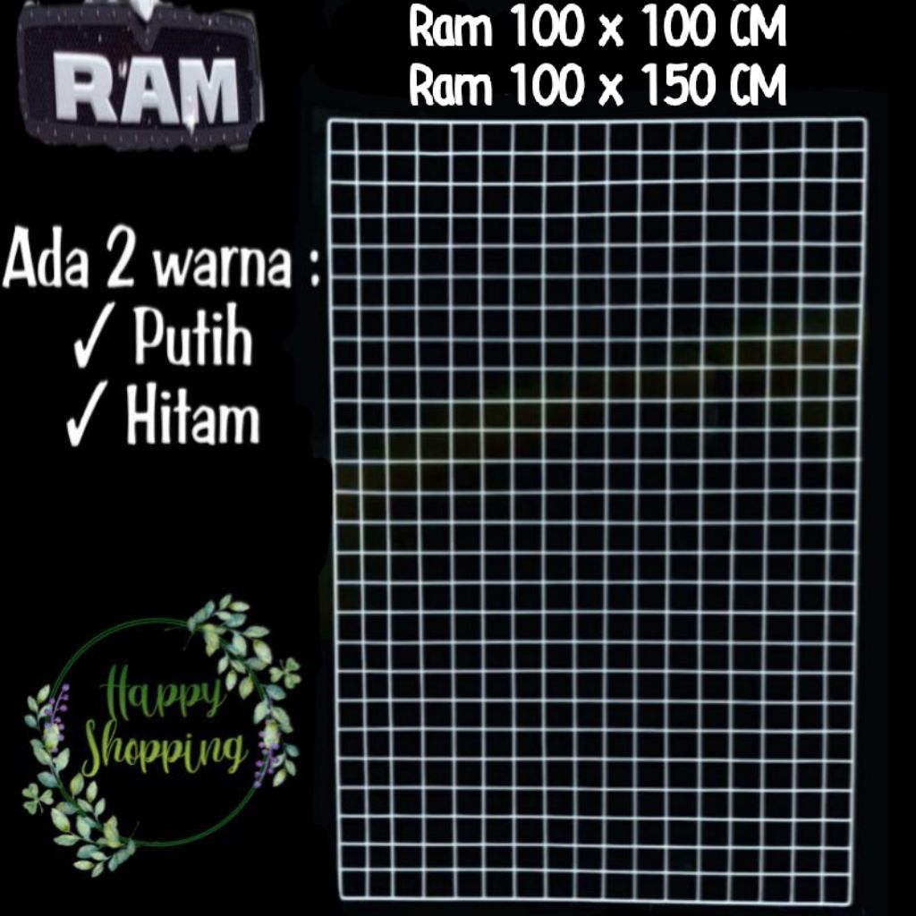 Jual RAM KAWAT/JARING RAM MESHBOARD/DISPLAY TEBAL 100x100 CM dan 100 X ...