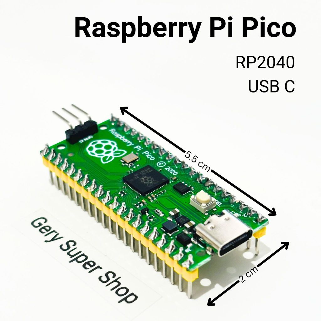 Jual Raspberry Pi Pico RP2040, Microcontroller Python, Raspi Pico - USB ...
