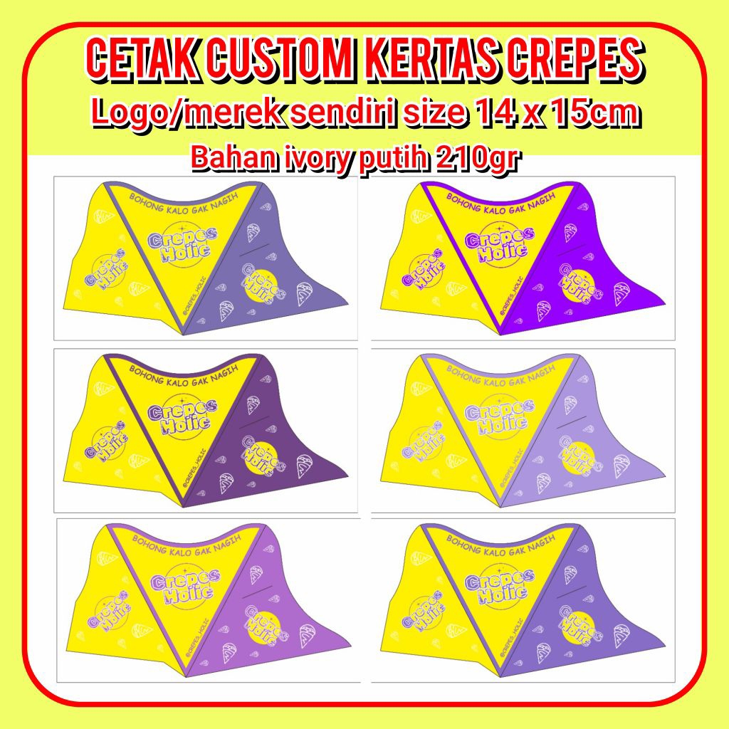 Jual custom paper kertas crepes 2 warna minim 1000 pcs | Shopee Indonesia