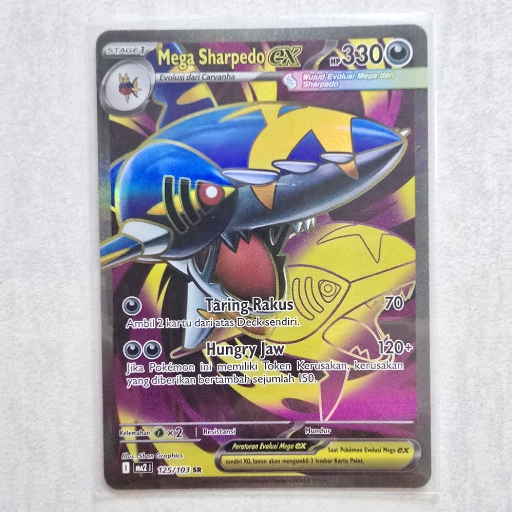 Jual Mega Sharpedo ex SR Set Kobaran Biru MA2 125/103 - Kartu Pokemon ...
