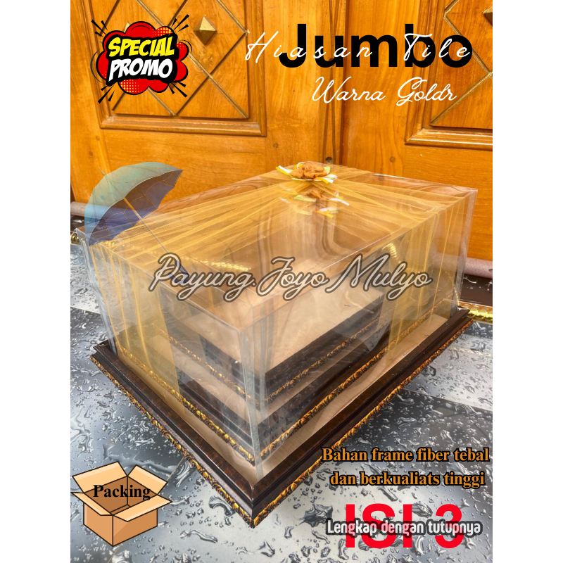 kotak seserahan frame hantaran fiber pernikahan rustic