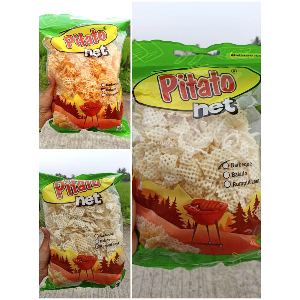 Jual Snack Makanan Ringan Pitato Net Taro 200 Gram Varian Rasa | Shopee ...