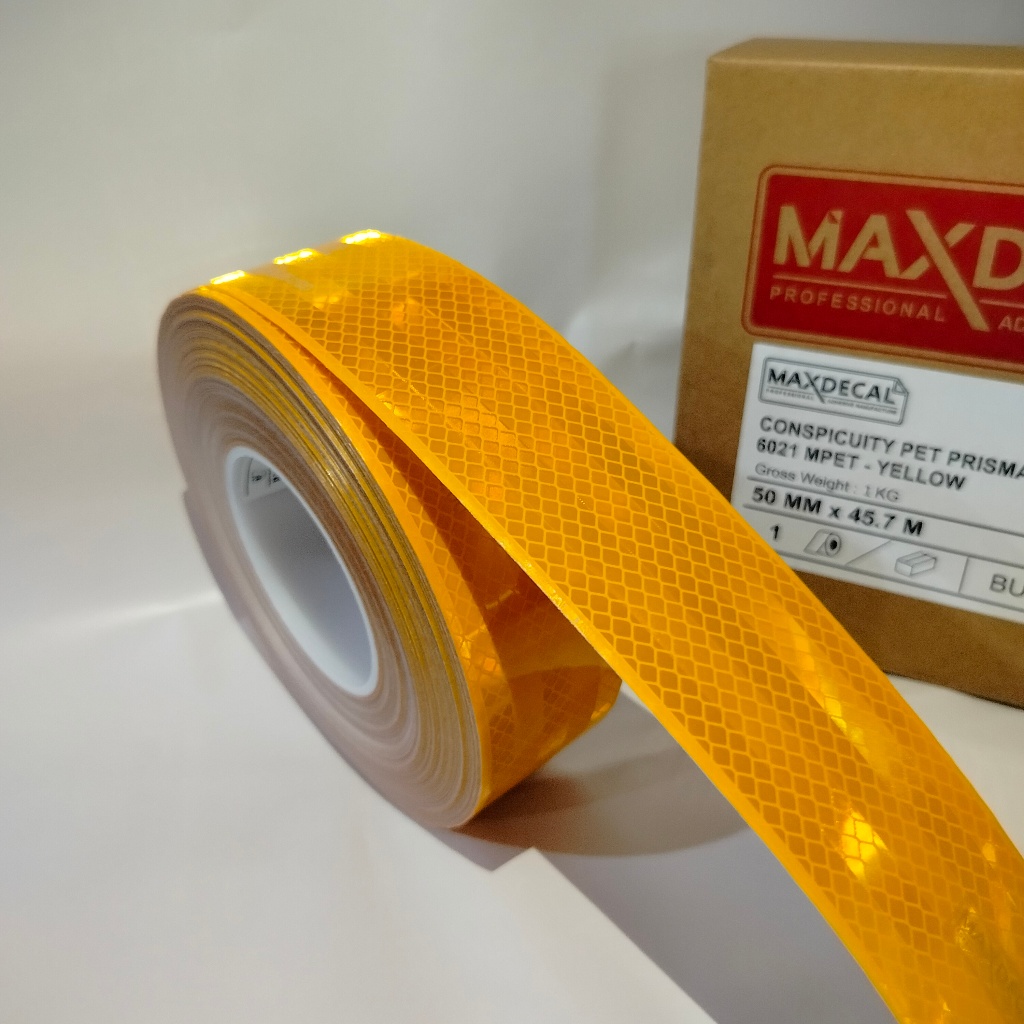Jual [ ROLL ] MAXDECAL Conspicuity PET - REFLEKTOR (5cm x 45m) | Shopee ...
