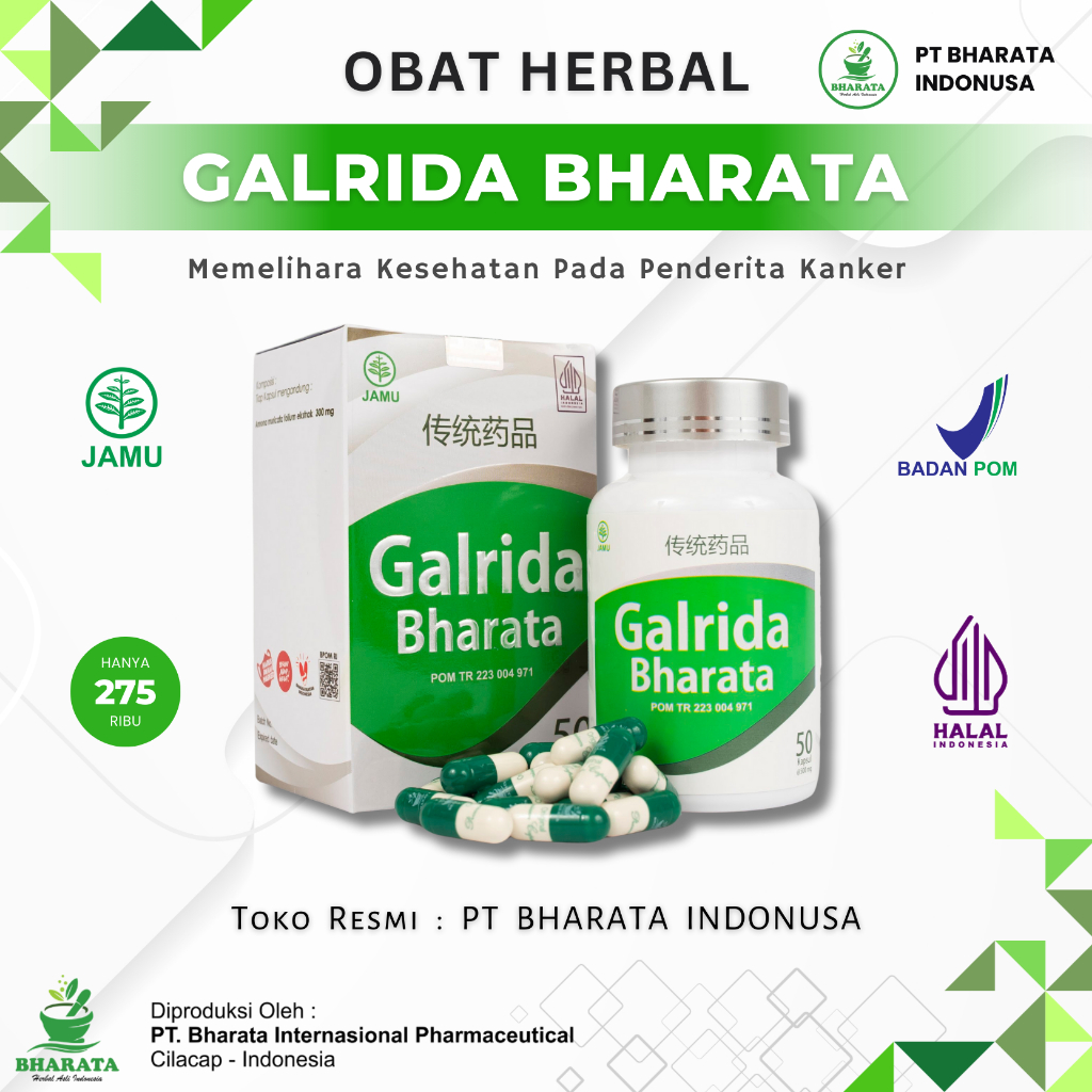 Galrida Bharata Obat Herbal Kanker Tumor Original Pemelihara Kondisi Kesehatan Sel Jaringan Tubuh
