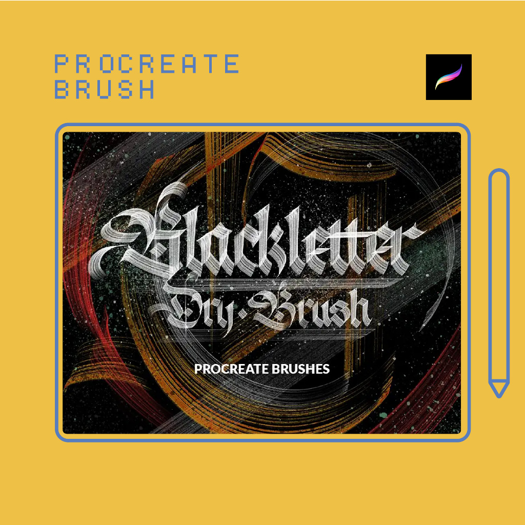 Jual Procreate Brush - JRC Blackletter Dry Brushes | Shopee Indonesia