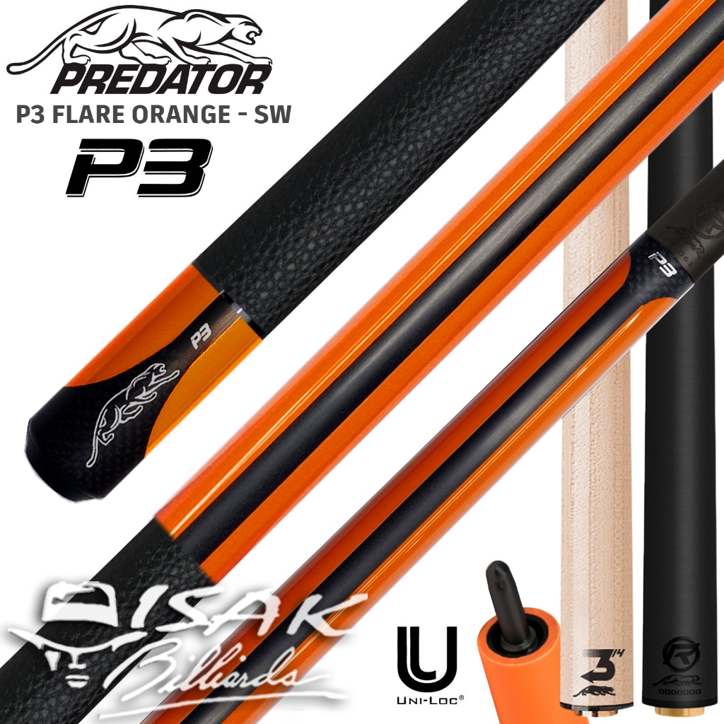 Jual Predator P3 Flare Orange Pool Cue SW - Pool Stick Billiard Bola ...