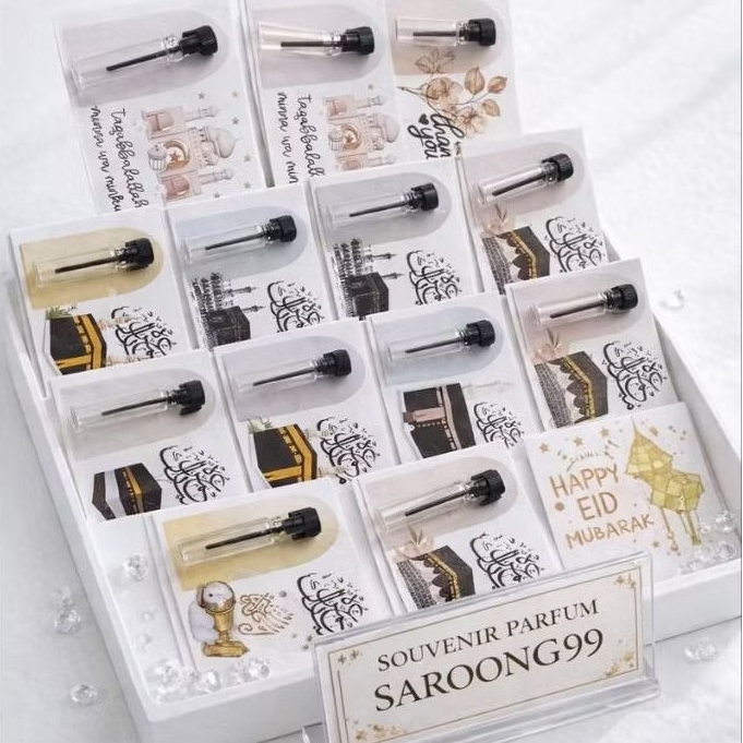 (TIDAK PO) Souvenir Parfum shalat mini untuk Umroh wedding ramadhan idul Fitri idul Adha haji
