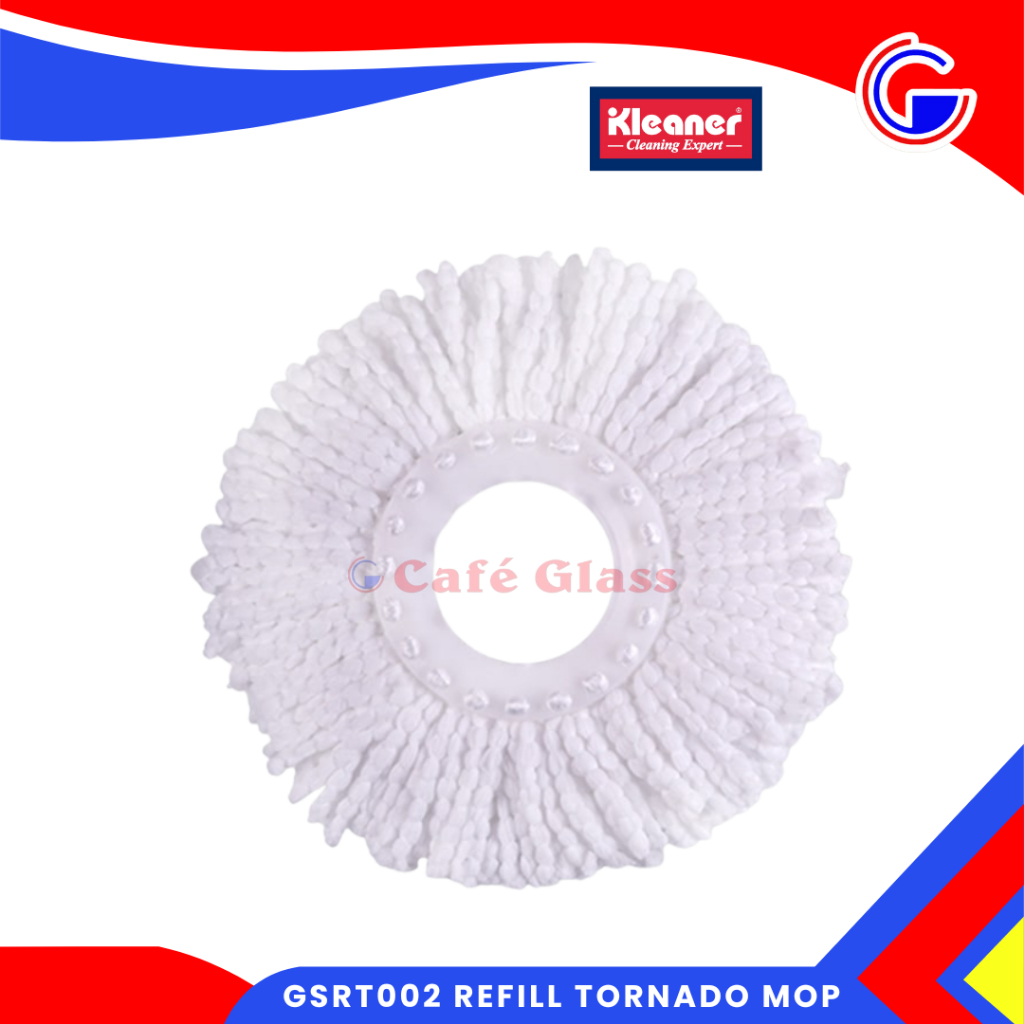 Refill Mop Microfiber - Refill Spin Mop Kleaner - Gsrt002 Refill Single Spin Mop - Kain Pel Bulat