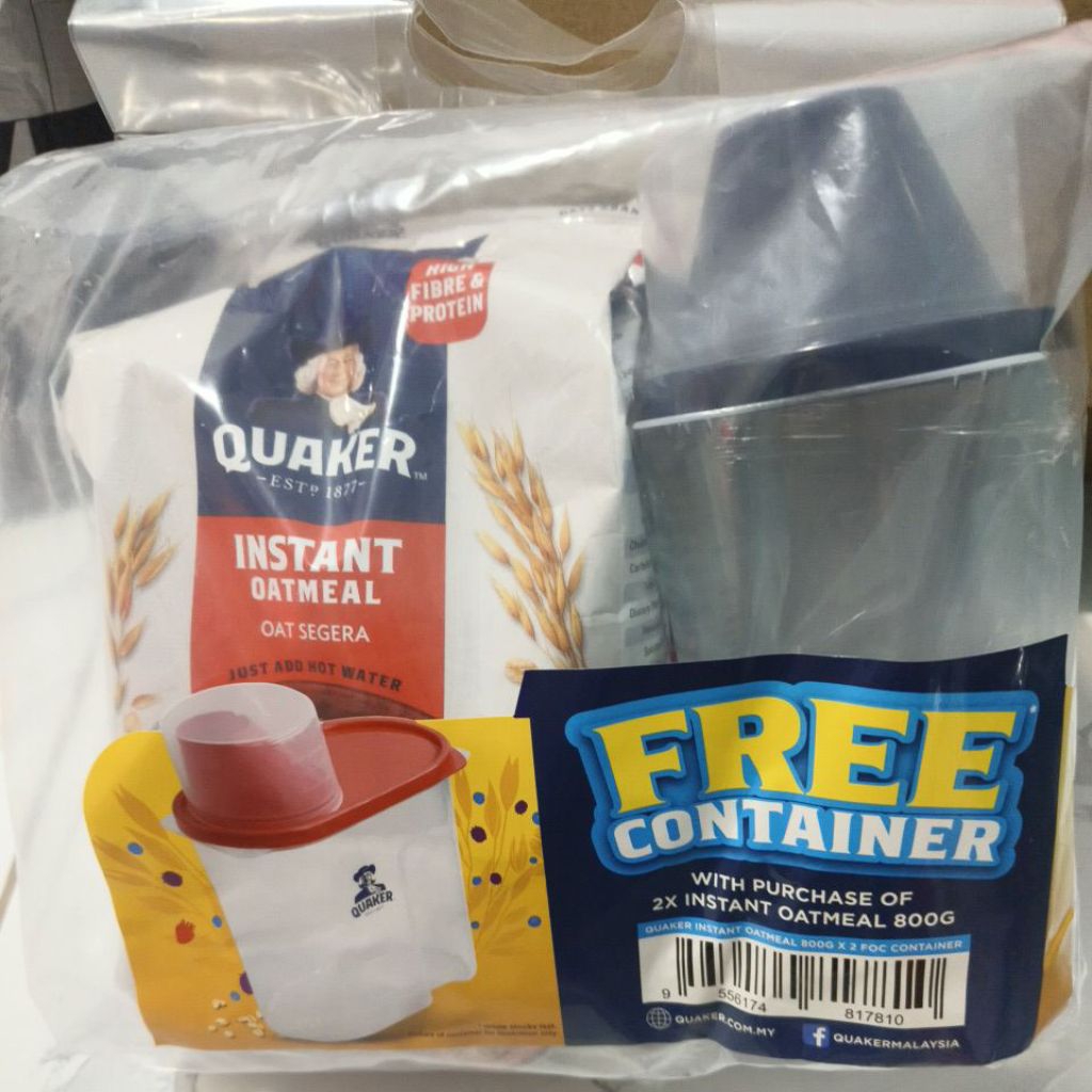 Jual quaker instant oatmeal free container | Shopee Indonesia