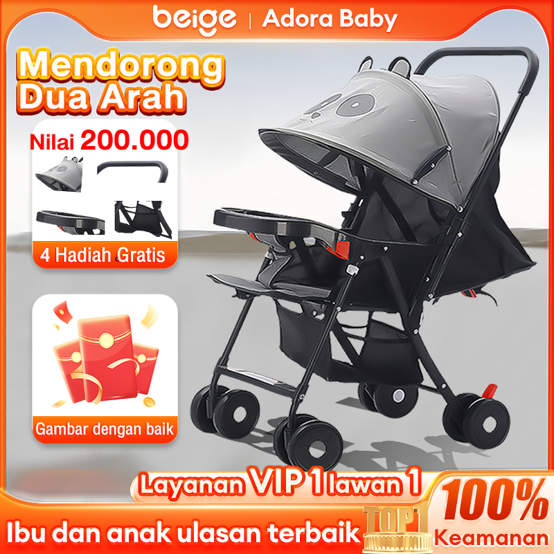 Jual [Garansi 30 tahun] BEIGE Stroller Bayi Lipat Travelling Kereta ...