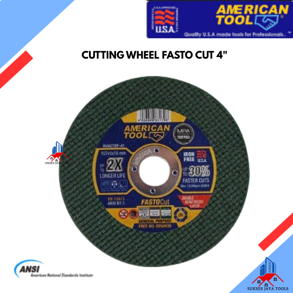 Jual AMERICAN TOOL Batu Potong Besi Cutting Wheel FASTO CUT Amtool 436 ...