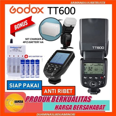 Jual Speedlite Flash Godox TT600 TT 600 Universal + Trigger Godox XPro ...
