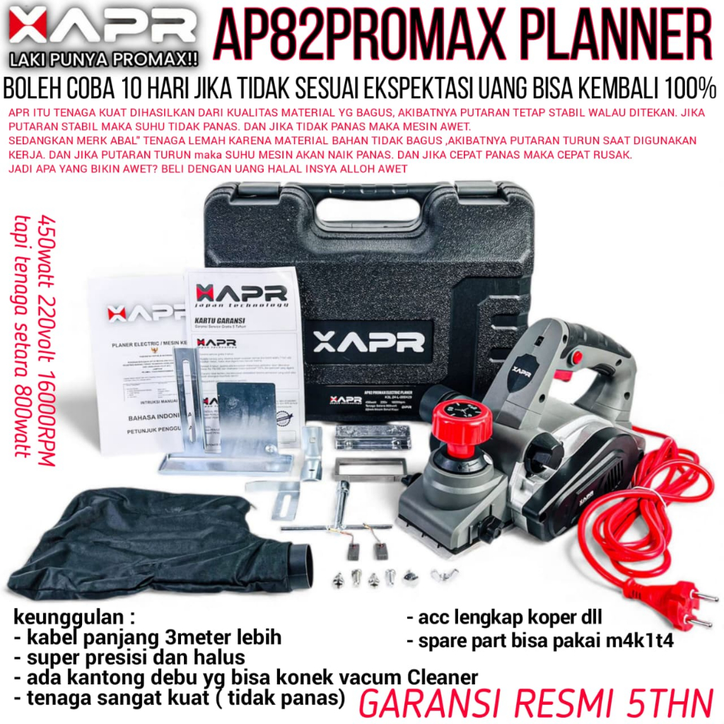 Jual APR JAPAN PLANNER AP82PROMAX SERIES XAPR MESIN SERUT KAYU PLANER ...