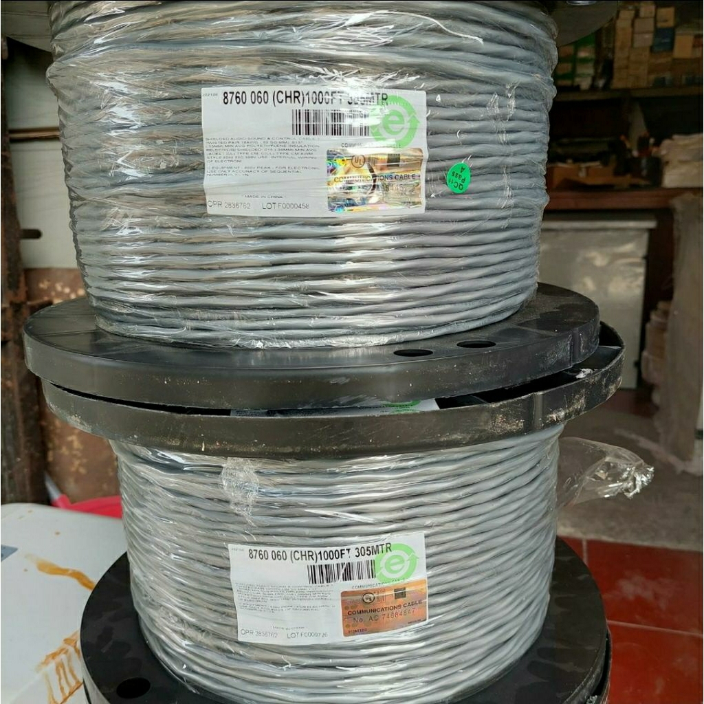 Jual Belden 8760 cable 1P 18AWG kabel 1 pair 18 AWG per roll 305 meter ...