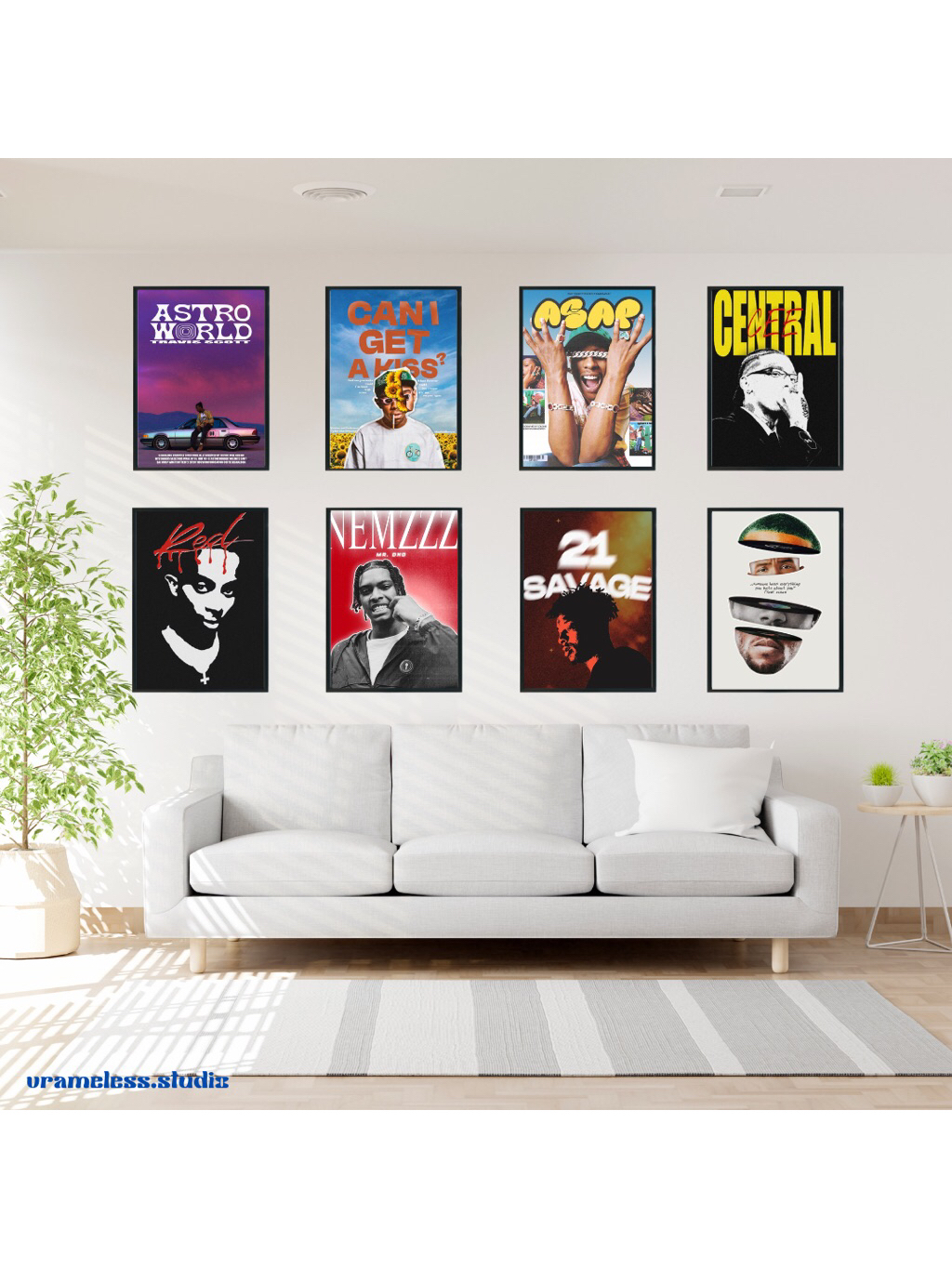 Jual Pigura/Frame Poster hiasan dinding rapper untuk kamar aesthetic ...