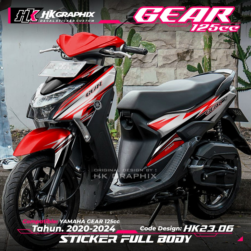 Jual Decal Stiker Yamaha Mio Gear 125 Full body Fullblok - Sticker ...