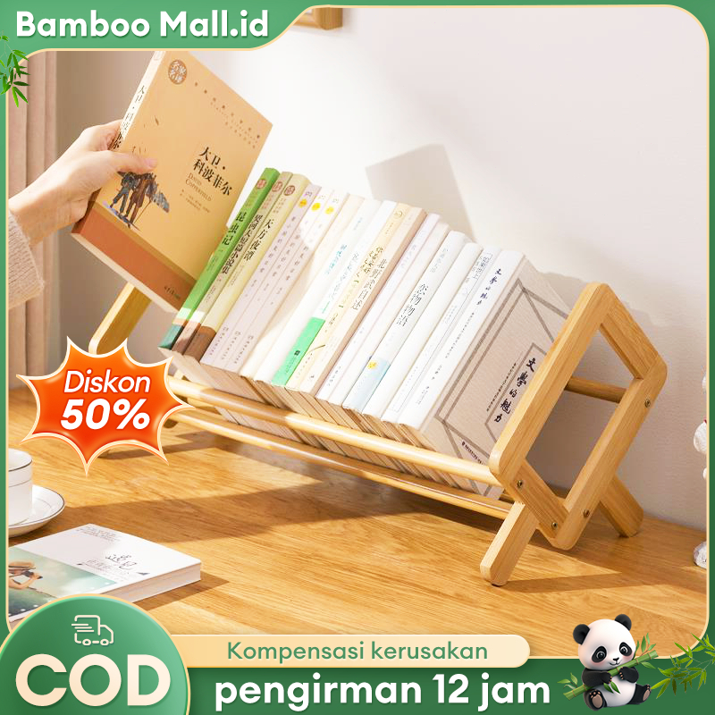 Jual Rak Buku Meja Kayu Rak Meja Rak Organizer Buku Rak Penyimpanan ...