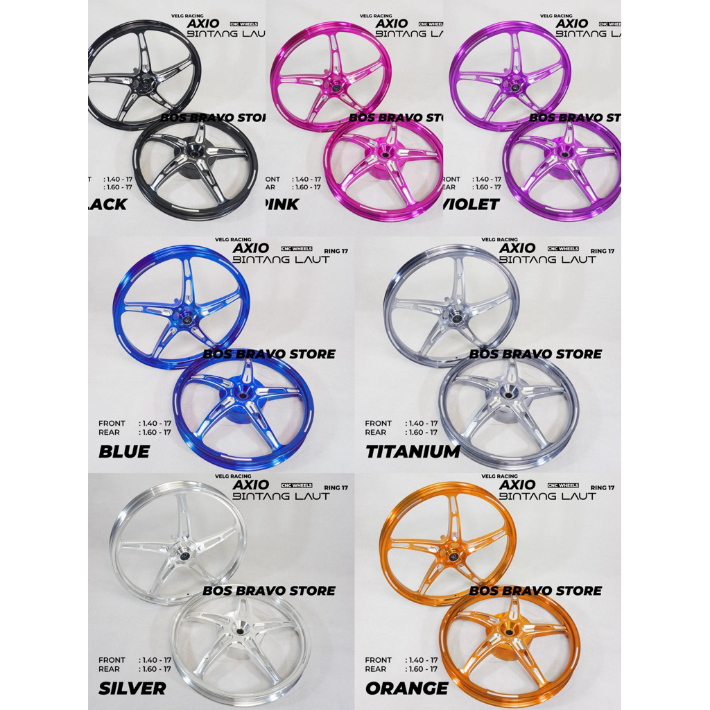 Jual Velg AXIO Bintang Laut Ring 17 Beat Scoopy Vario 110 Vario 125 150 ...