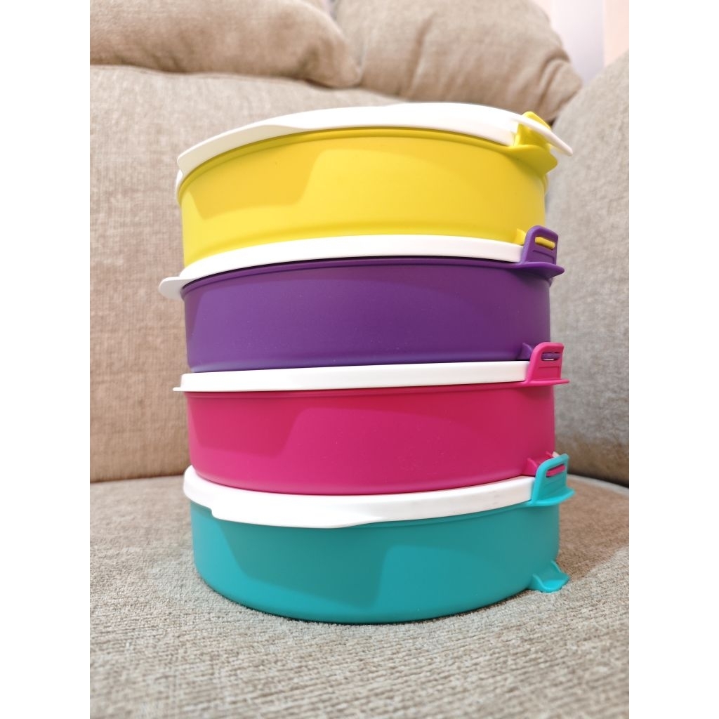 Jual Rantang Click to go round Tupperware tingkat 4 | Shopee Indonesia