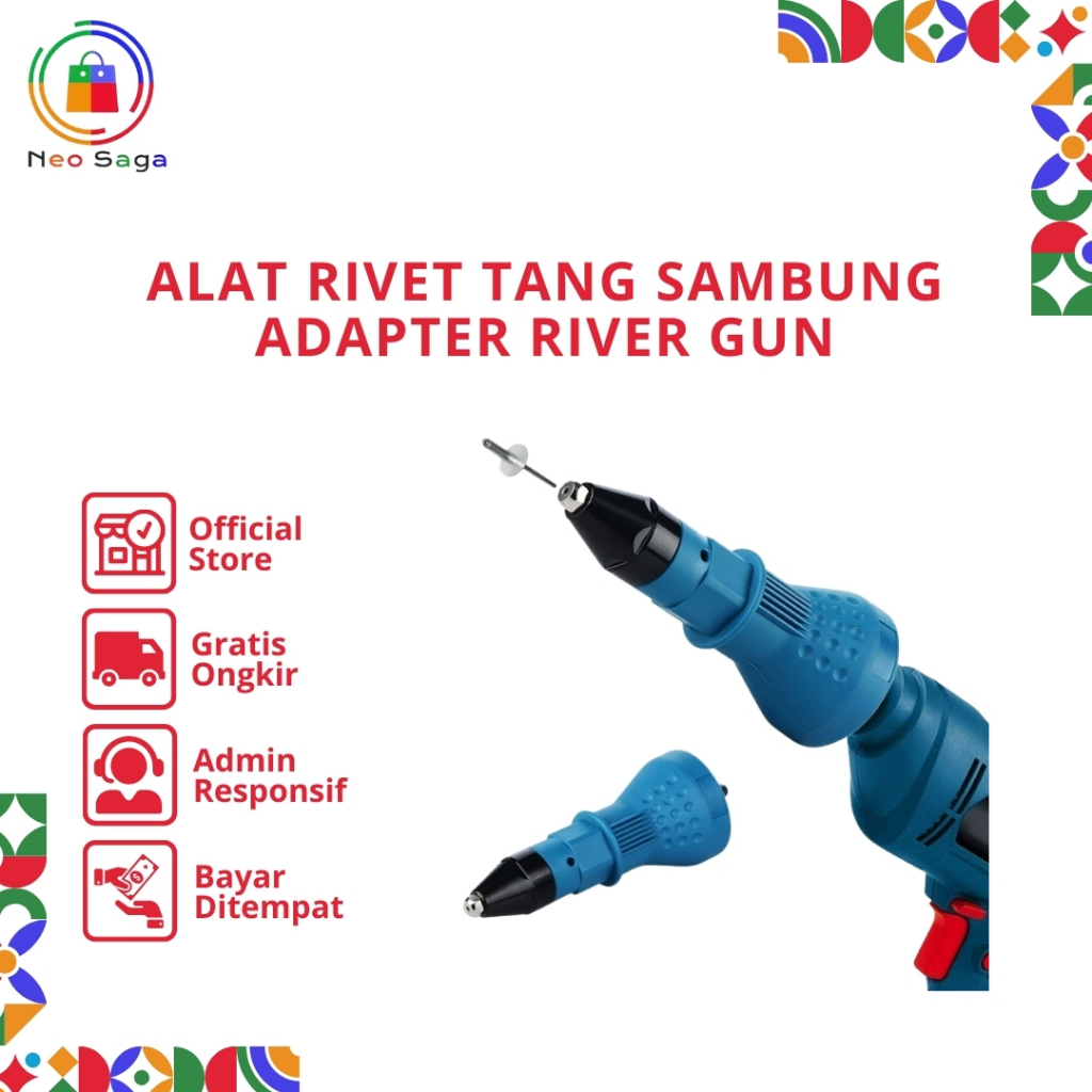 Jual Alat Rivet Tang Rivet Ripet Sambung Konverter Bor Rivet Gun ...