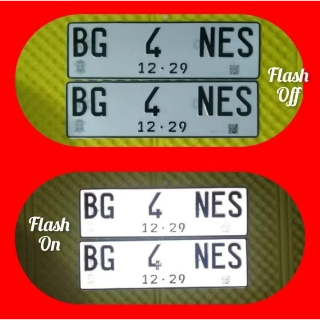 Jual PLATT MOBIL REFLEKTIF BARCODE QR WARNA PUTIH 2PCS | Shopee Indonesia