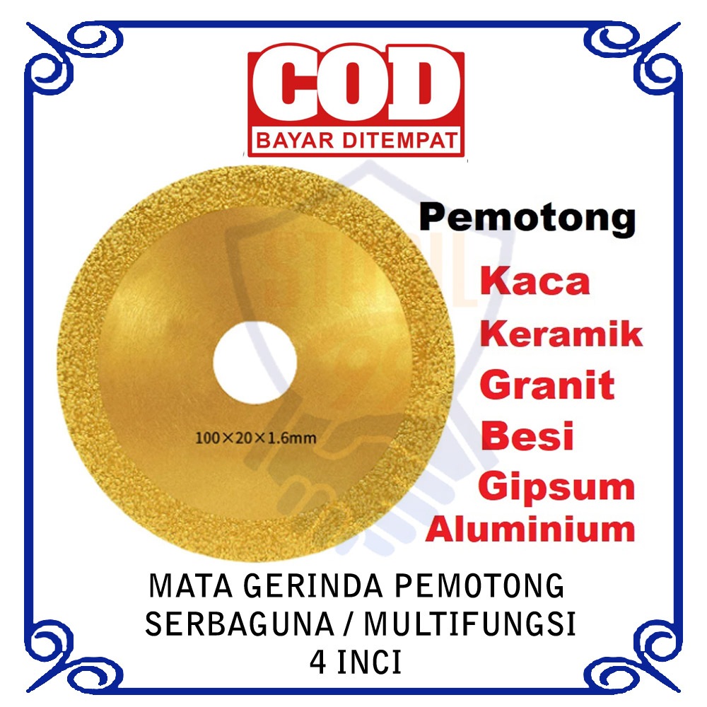 Mata Gerinda Diamond Serbaguna Multifungsi Pemotong Kaca Keramik Kayu Besi Pisau Gergaji Circular