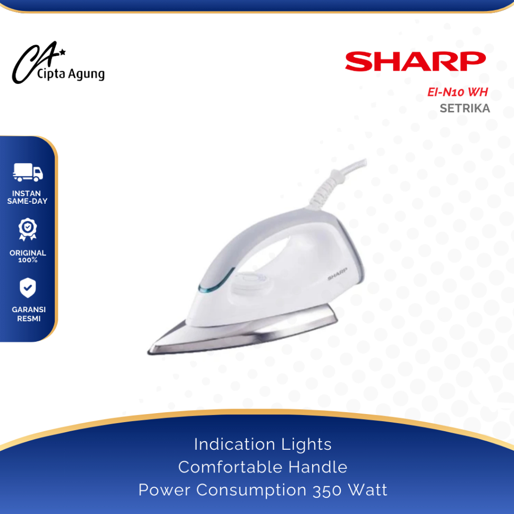 Jual SHARP SETRIKA LISTRIK EI-N10-WH EIN10WH EI N10 WH P EIN 10 WH 10WH ...