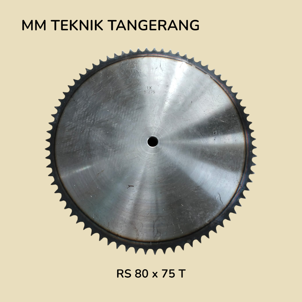 Jual Sprocket RS 80 x 75 T Gear Rantai Single Gir gigi Z 75T RS80 -1 ...