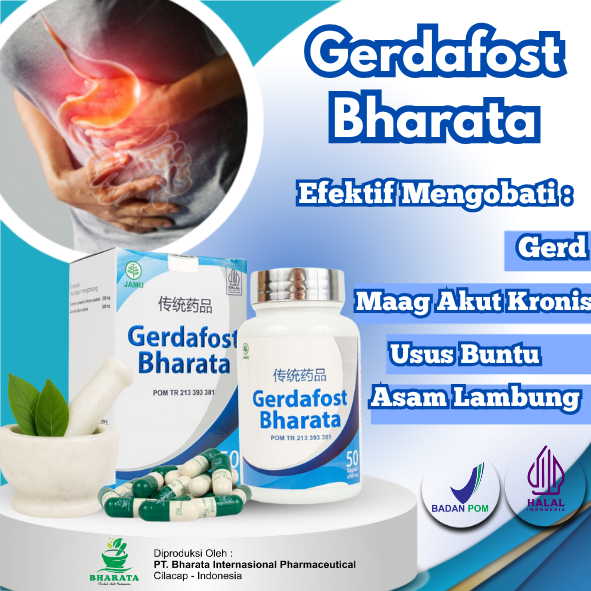 Obat Gerd, Maag Akut Kronis, Usus Buntu, Asam Lambung Gerdafost Bharata 100% Original