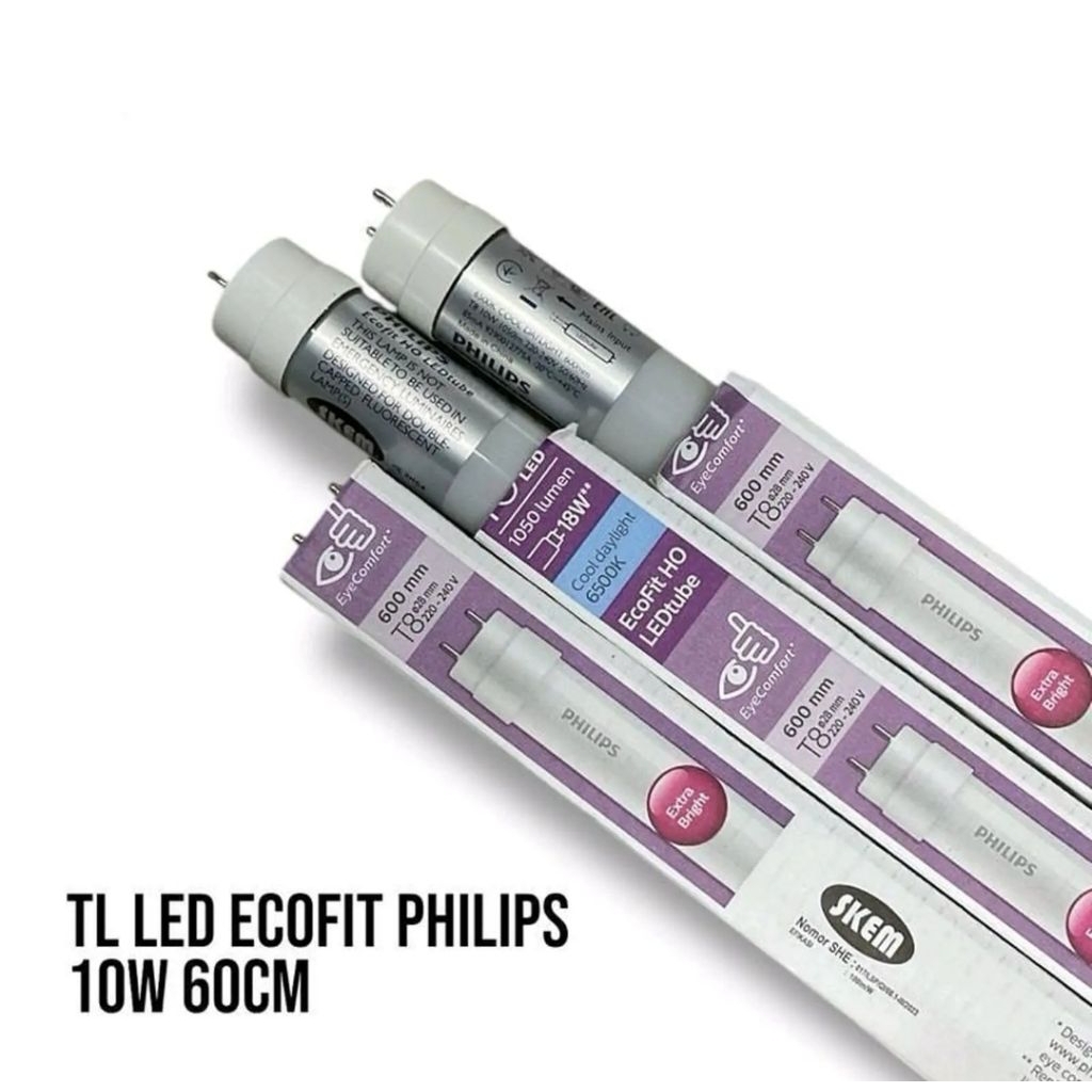 Jual Lampu tl t8 Led 10W Ecofit 765K Pengganti 8 Watt ( Stok 8W bisa ...