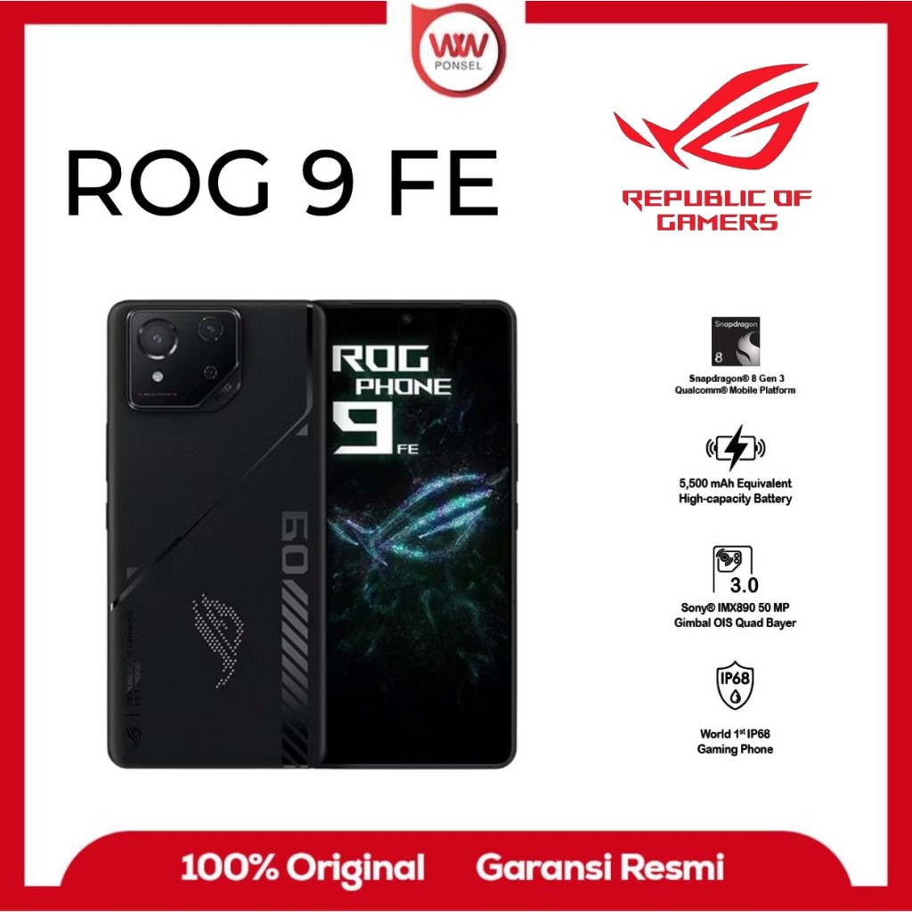Jual Hp Asus ROG 9 FE Ram 12GB Internal 512GB New Resmi Garansi ...