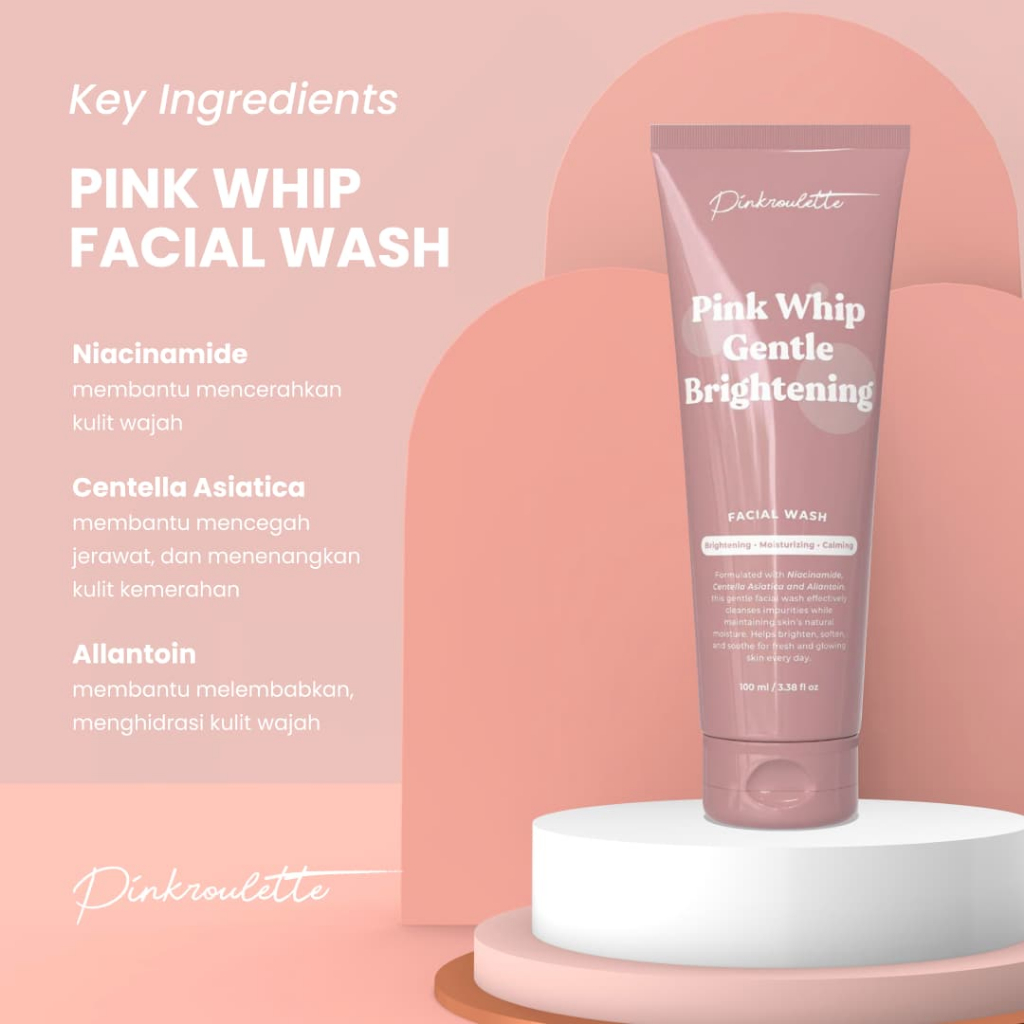 Jual Pinkroulette - Pink Whip Gentle Brightening Facial Wash | Shopee ...