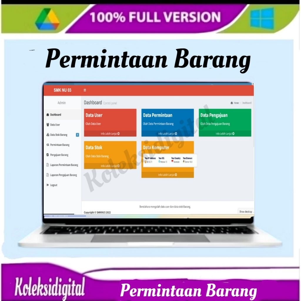 Aplikasi Permintaan dan Pengajuan Barang Berbasis website PHP