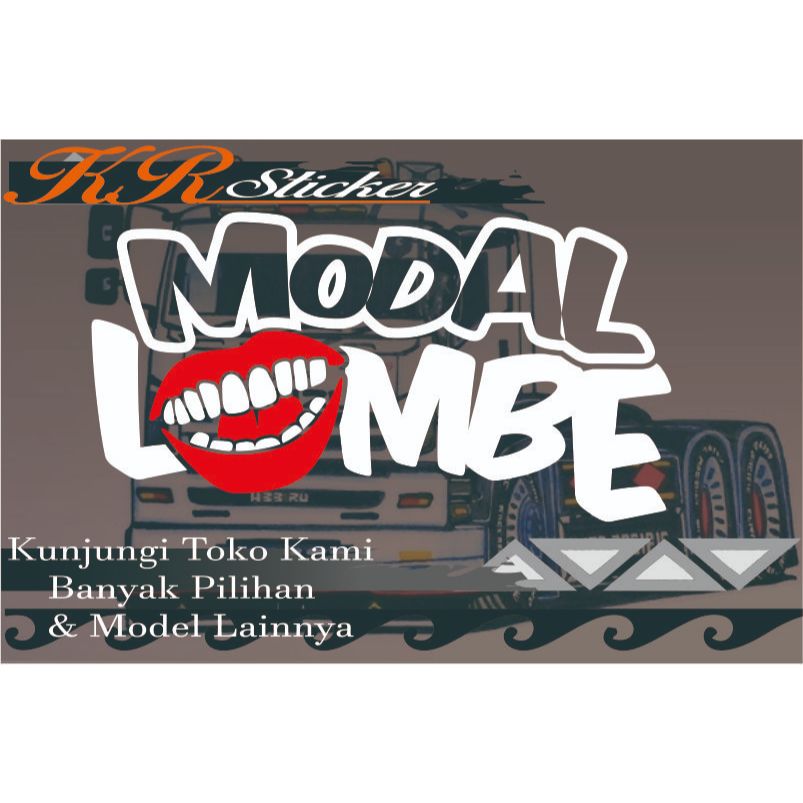 Jual cuting sticker MODAL LAMBE kata kata kaca truck pic up dll ...