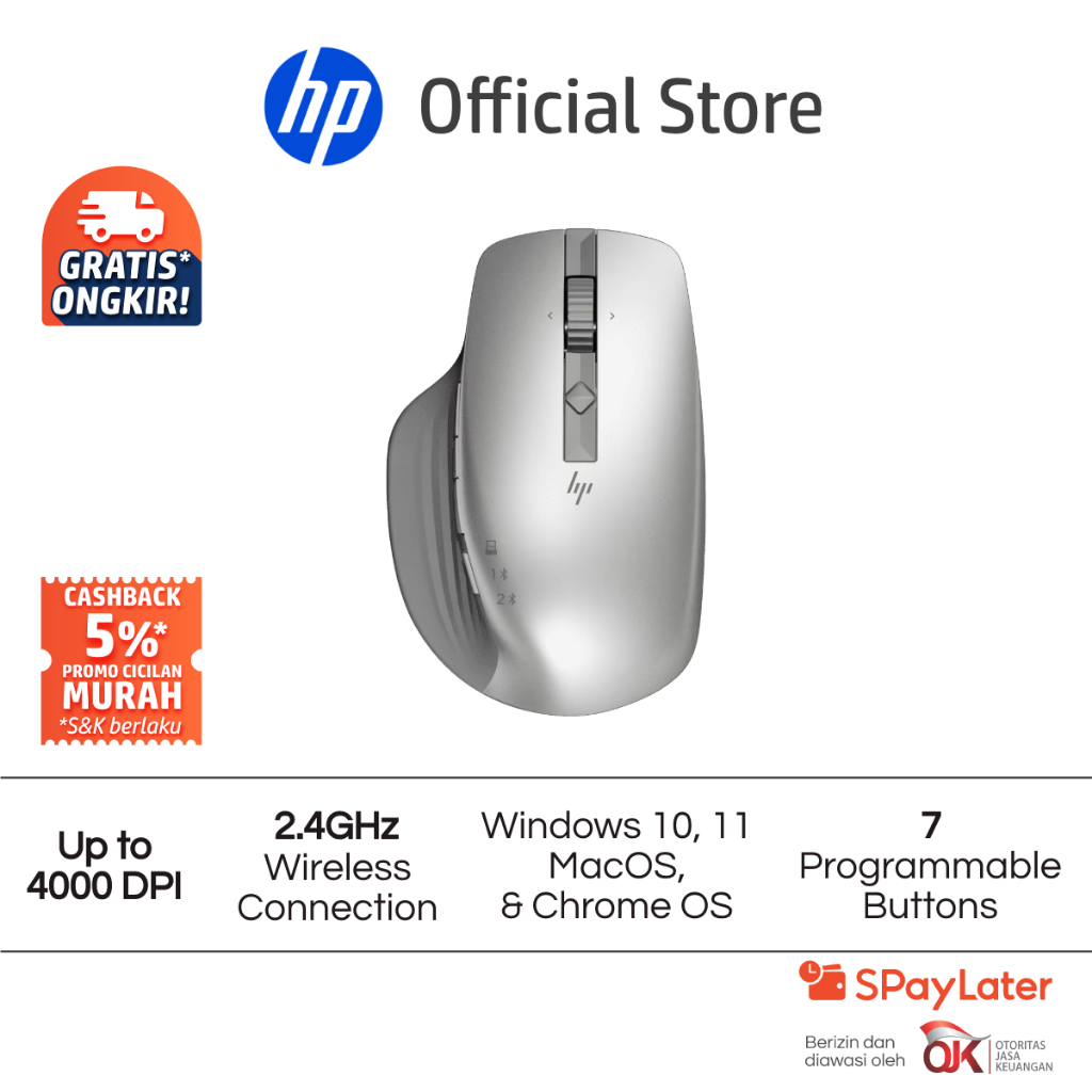 Jual Mouse HP 930 Creator Wireless Windows 11 Windows 10 macOS Chrome ...