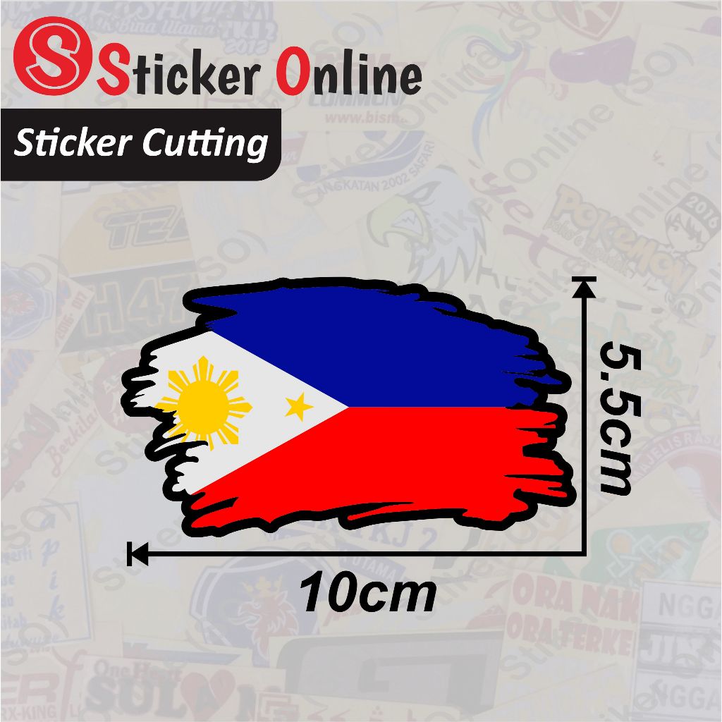 Jual Stiker Bendera FIlipina | Sticker Cutting Flag Philippines Motor ...