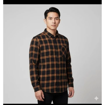 Kemeja Flanel Kotak Biru Hitam