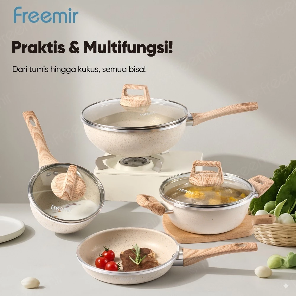 Freemir Set 7 Pcs Anti Lengket Granit Lengkap
