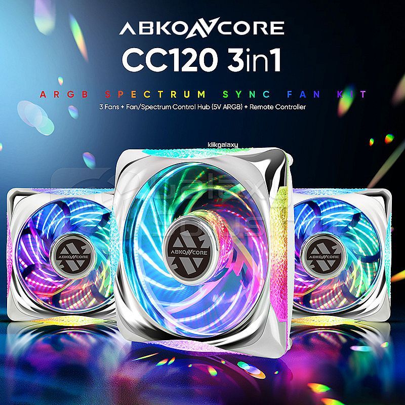 Jual ABKONCORE CC120 ARGB SPECTRUM SYNC 3in1 Fan Case | Shopee Indonesia