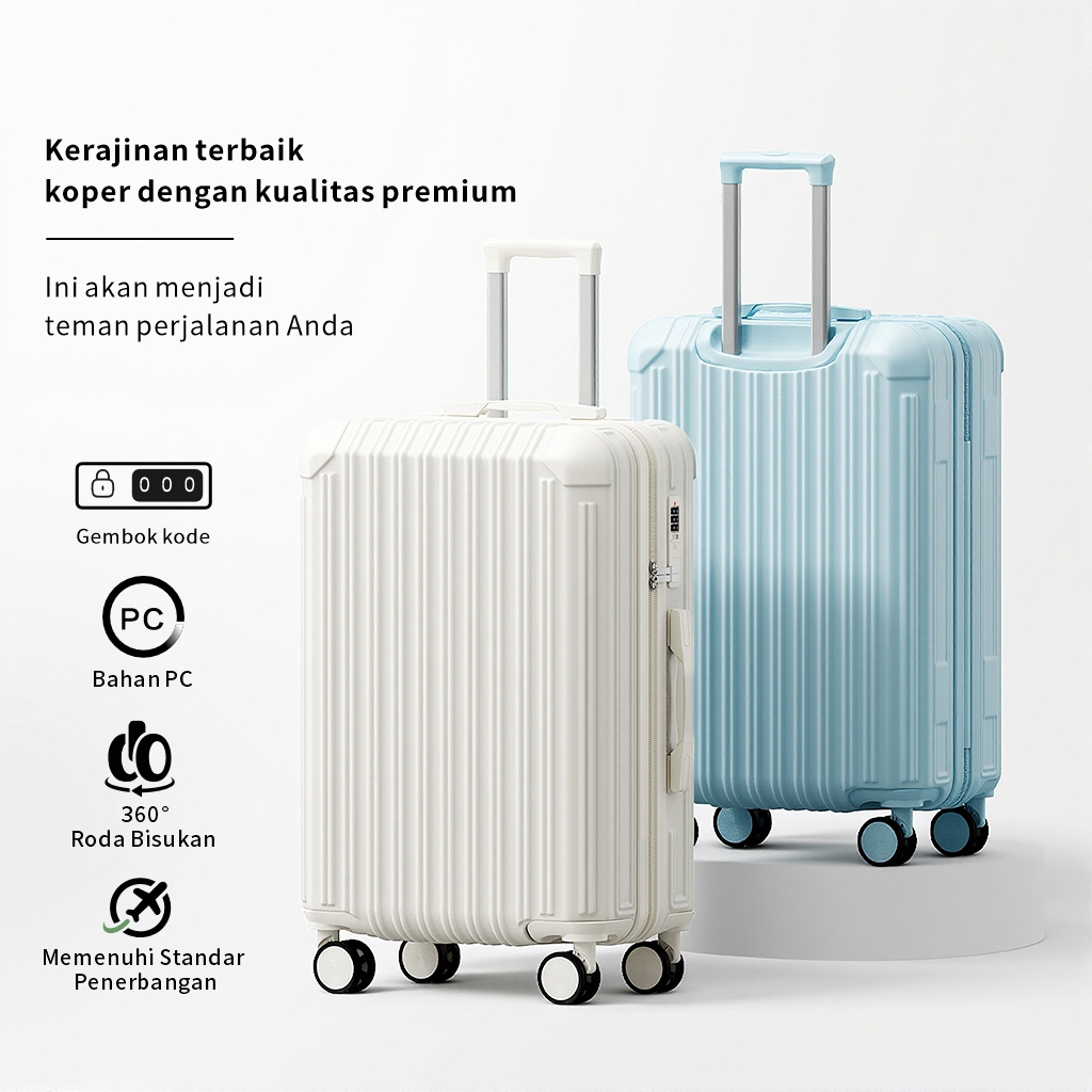 Jual koper kabin Bagasi ABS+PC 18-24 inch murah anti pecah senyap koper ...