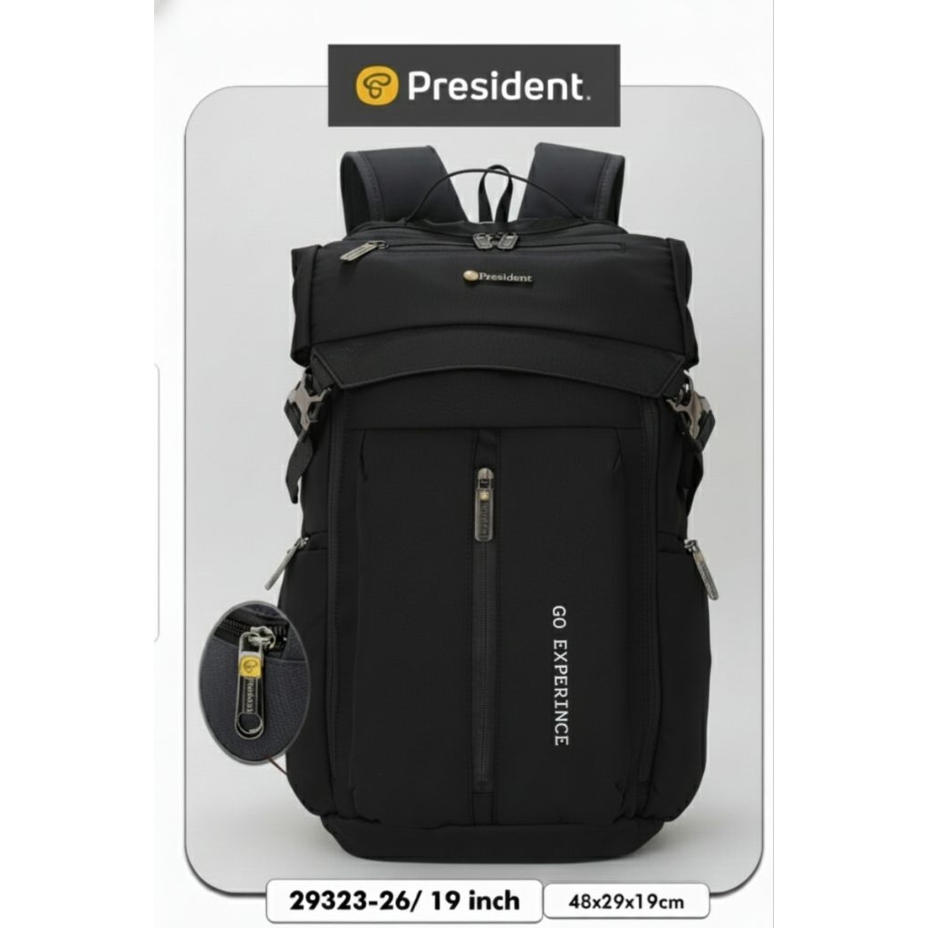 Jual TAS RANSEL LAPTOP BACKPACK PRESIDENT WATERPROOF | Shopee Indonesia