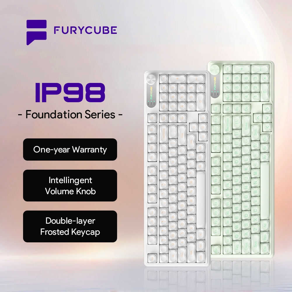 Jual FURYCUBE IP98 Membrane Keyboard Foundation Knob New Keycaps Knob ...