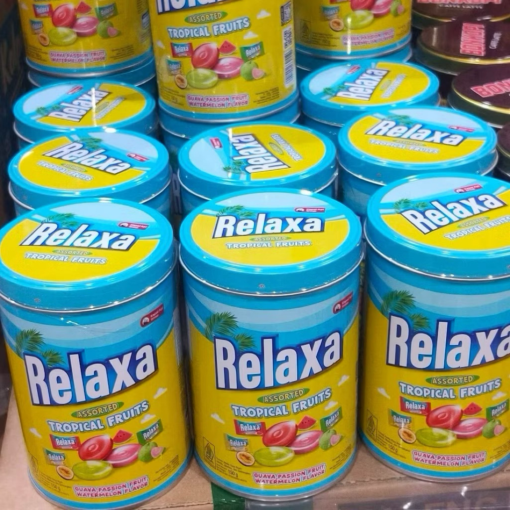 Jual RELAXA Tropical Fruit Kaleng 150 gram permen aneka rasa Promo ...