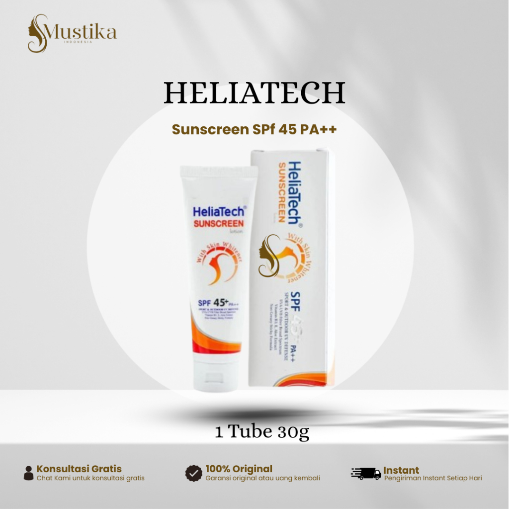 Jual Heliatech Sunscreen Lotion Spf 45+ | Sport & Outdoor UV Defense ...