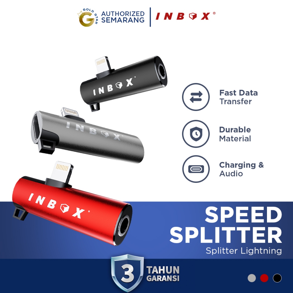 Jual Inbox Converter Splitter Iphone 2in1Connector Charging Lightning ...