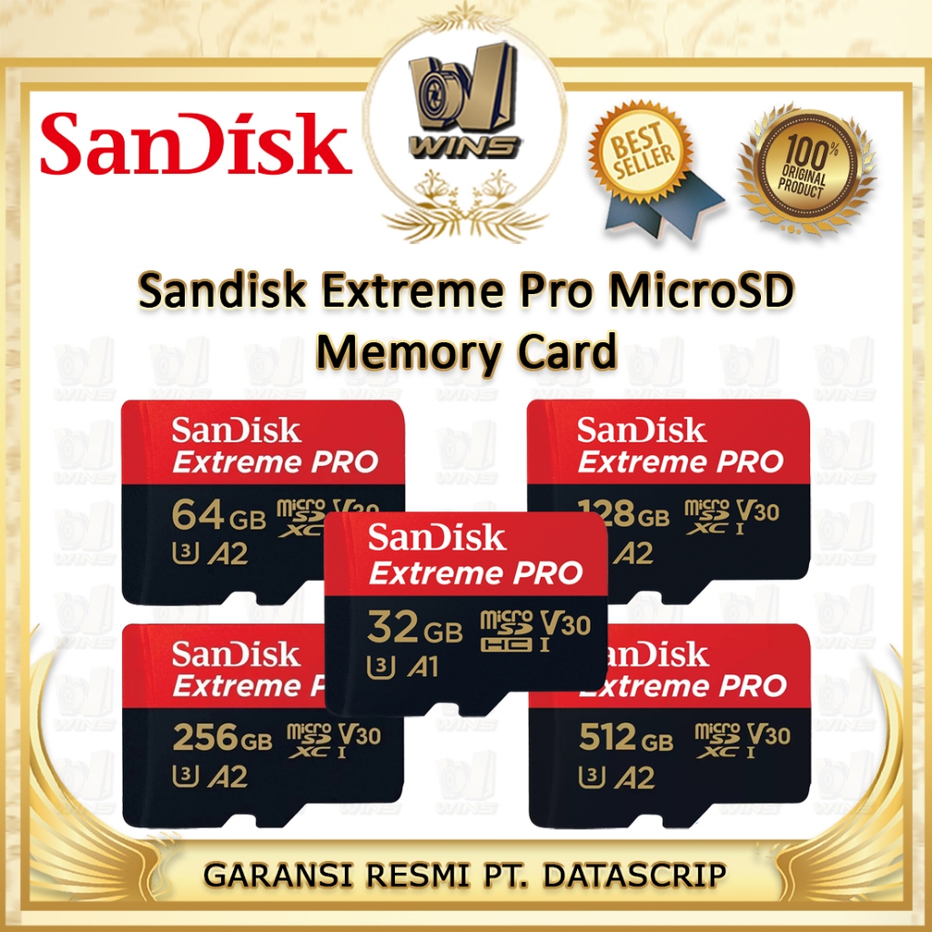 Jual Sandisk Extreme Pro MicroSD / Micro SD Card Memory 16 32 64 128 ...