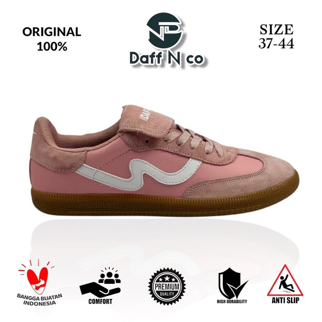Daff N Co Atena Series - Sepatu Sneakers Wanita Pict White - Sepatu Lokal Original